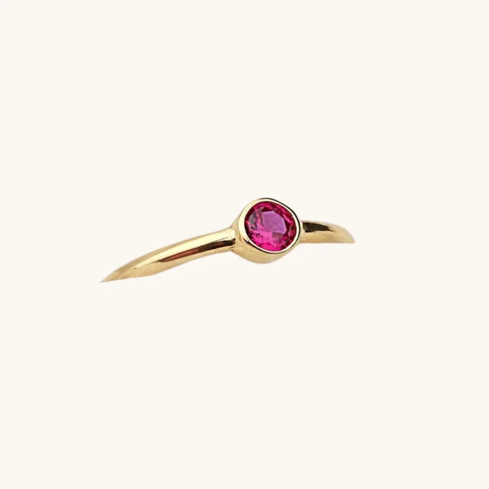 Bague argent pierre de naissance