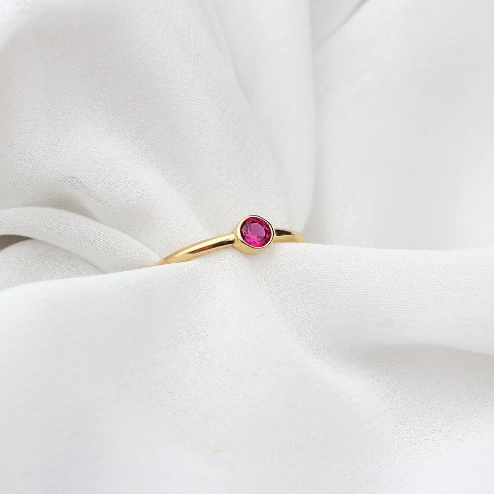 Bague argent pierre de naissance