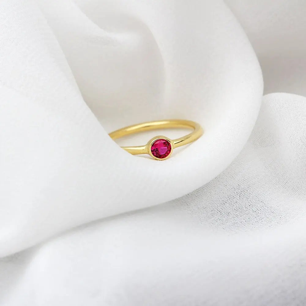 Bague argent pierre de naissance
