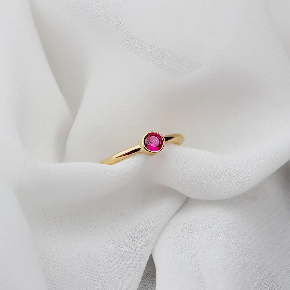 Bague argent pierre de naissance