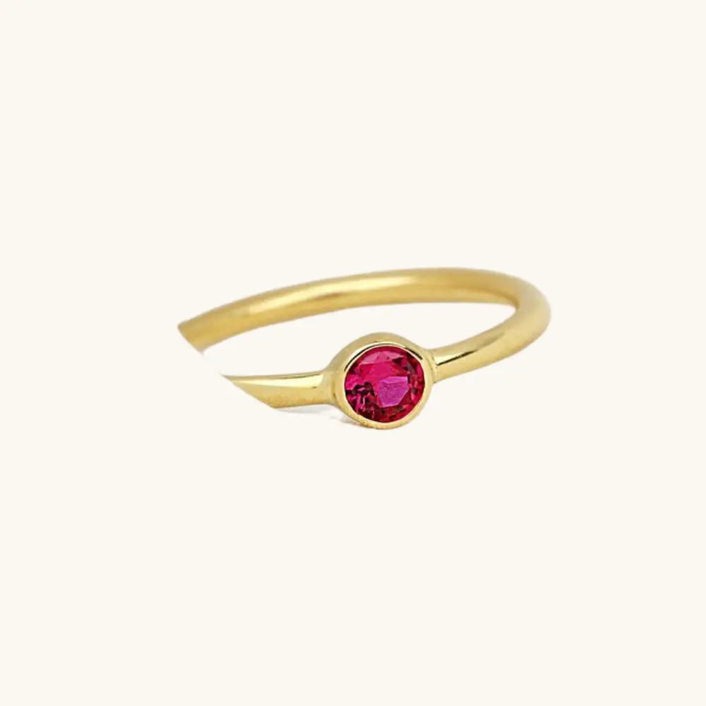Bague argent pierre de naissance