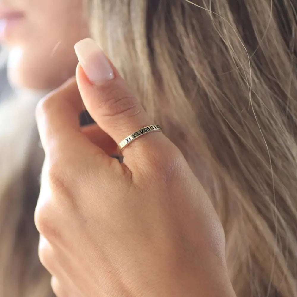 Bague chiffre romain