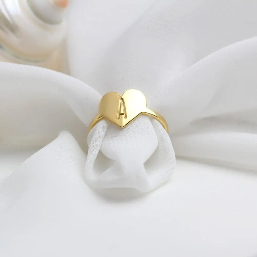 Bague cœur initiale