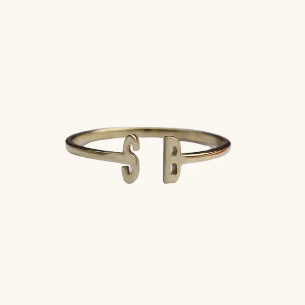 Bague deux initiales