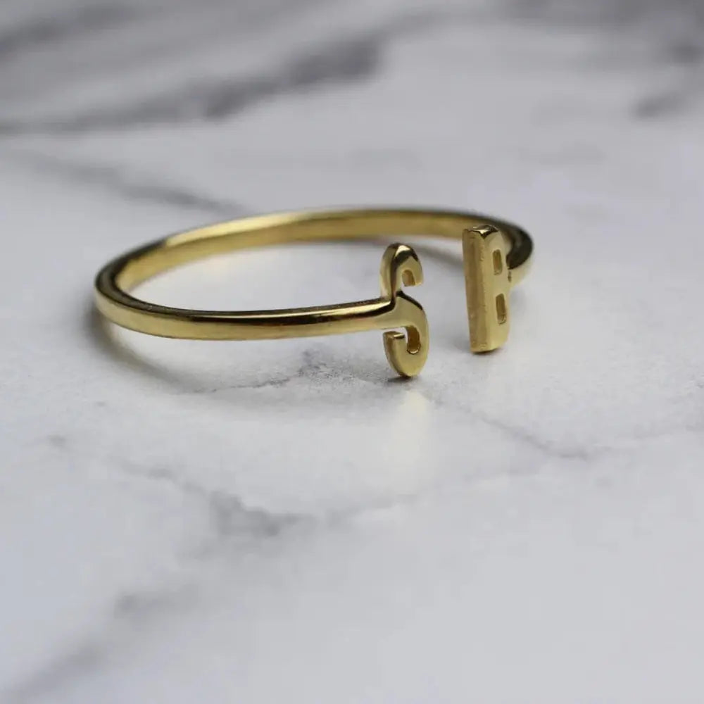 Bague deux initiales