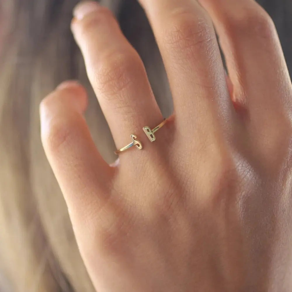 Bague deux initiales