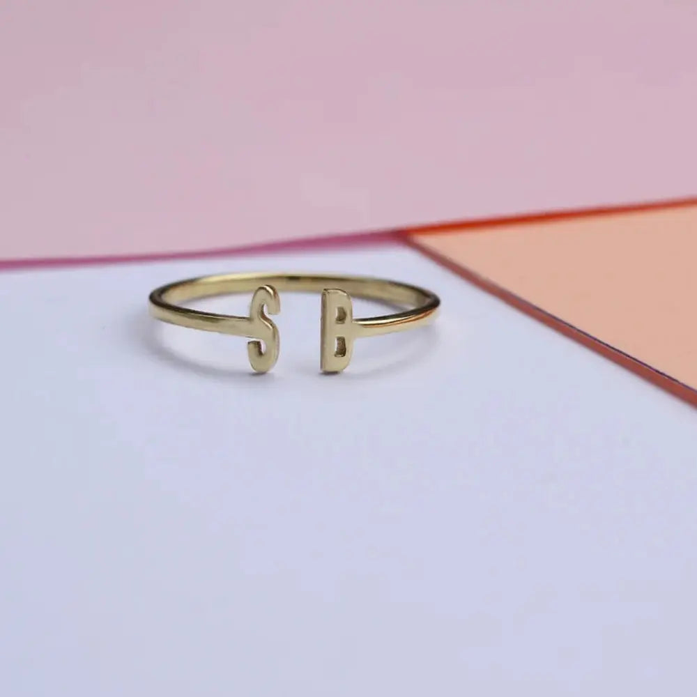 Bague deux initiales
