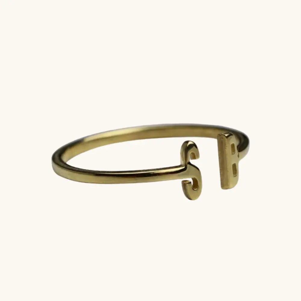 Bague deux initiales