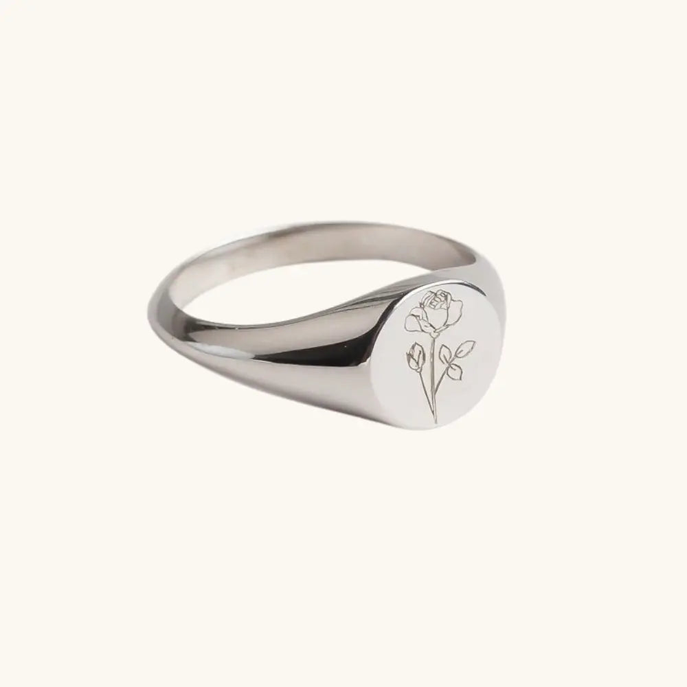 Bague fleur de naissance