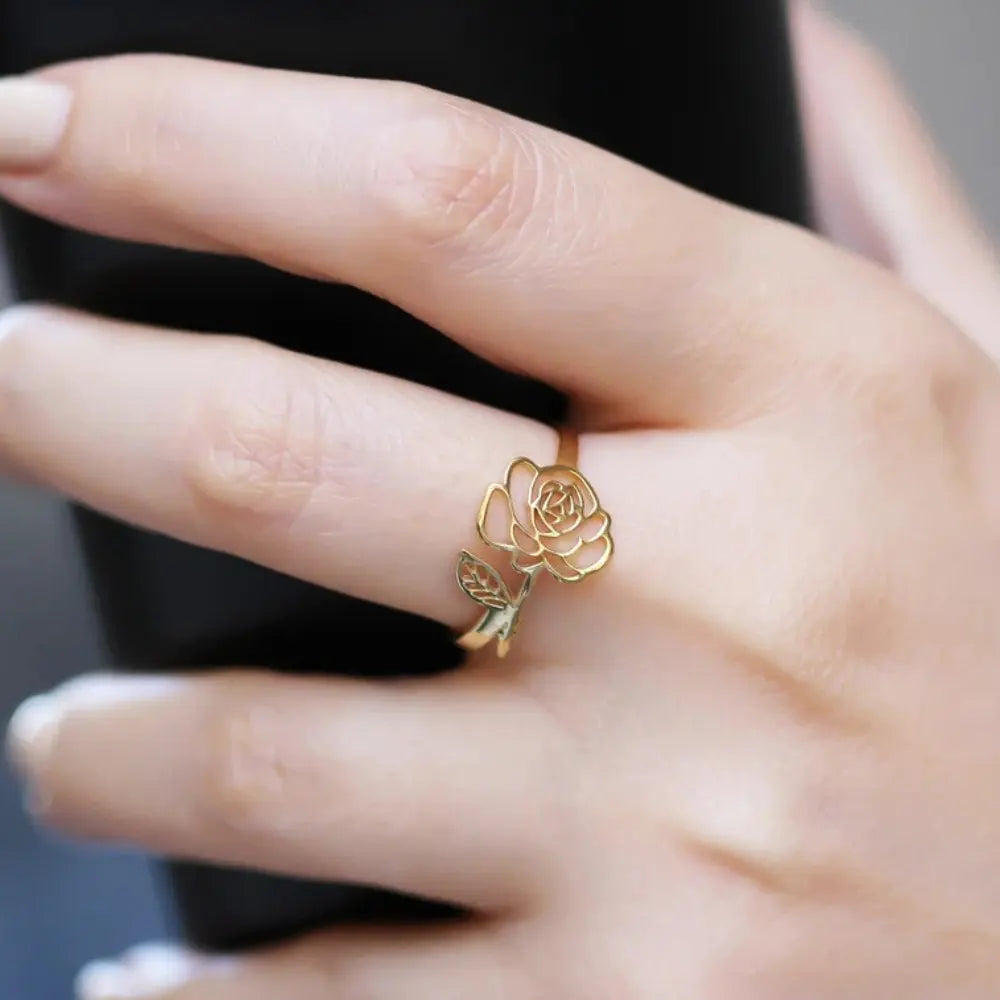 Bague fleur personnalisée