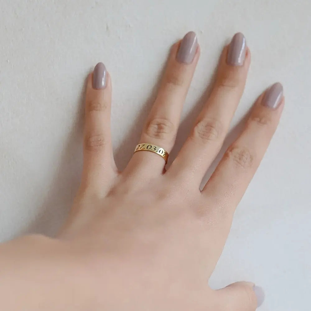 Bague gravée personnalisée
