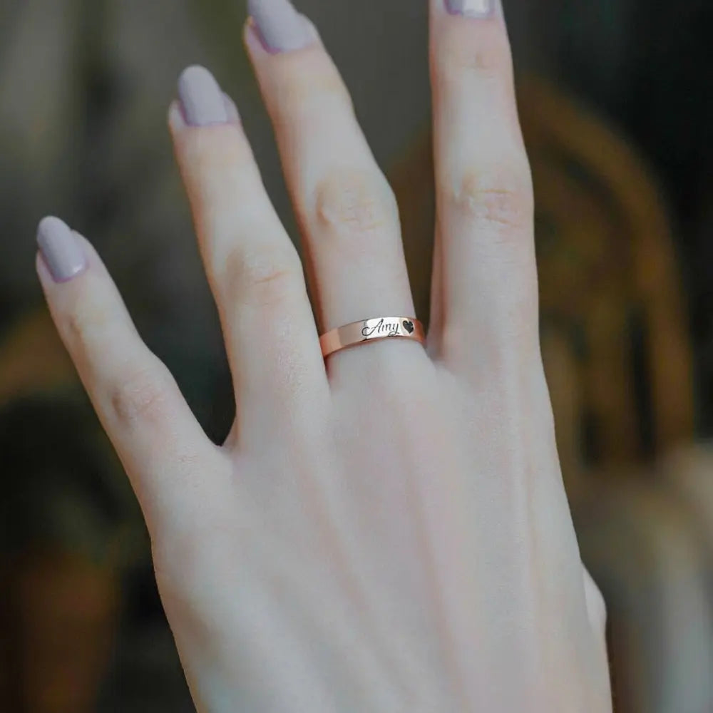Bague gravée personnalisée