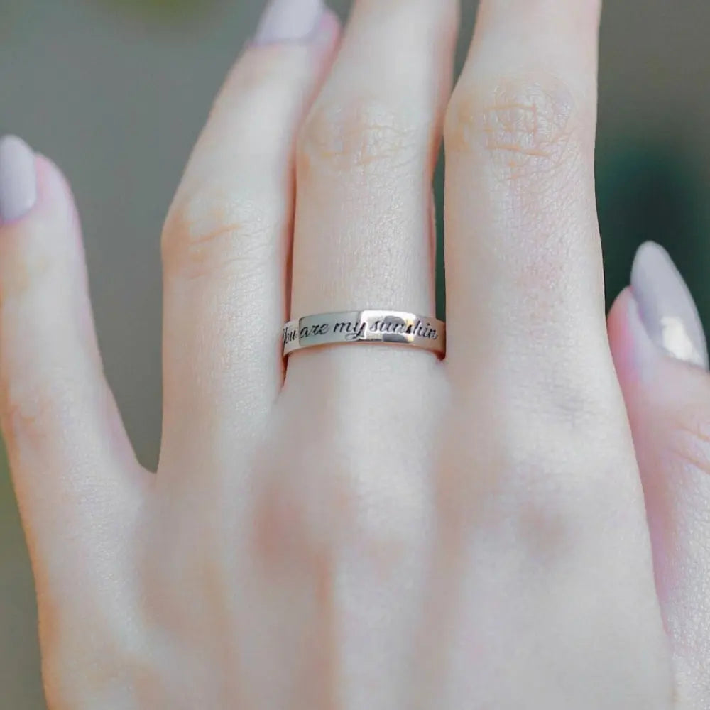 Bague gravée personnalisée
