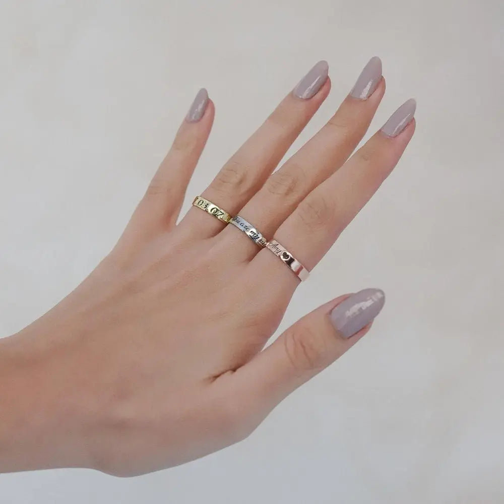 Bague gravée personnalisée