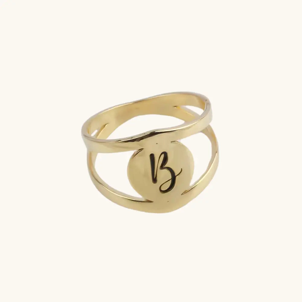 Bague initiale or