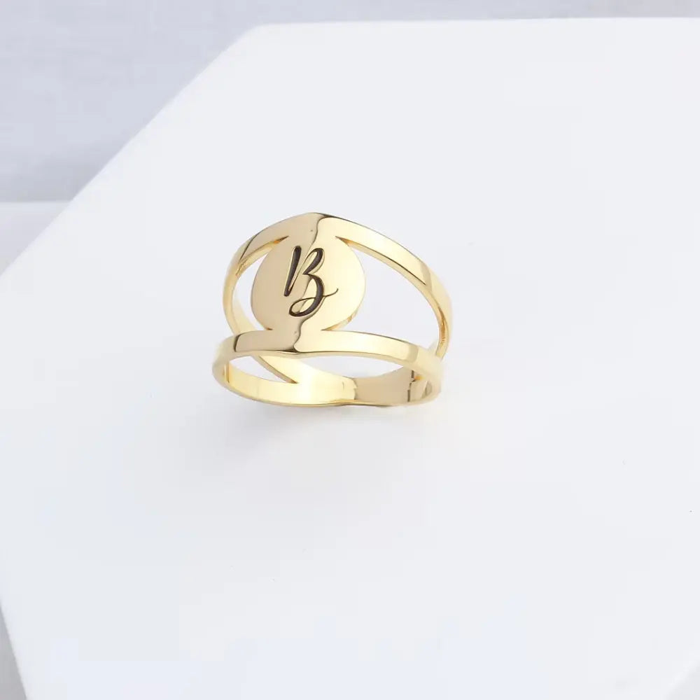 Bague initiale or