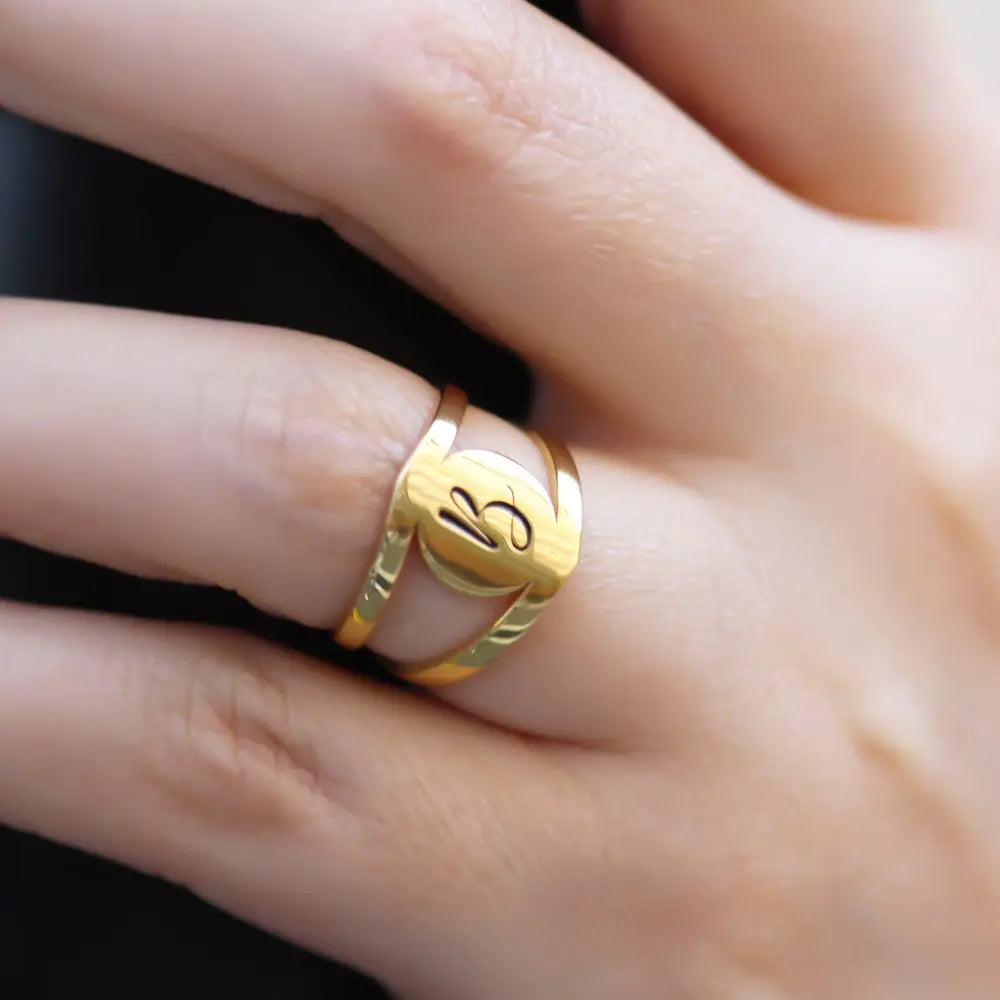 Bague initiale or