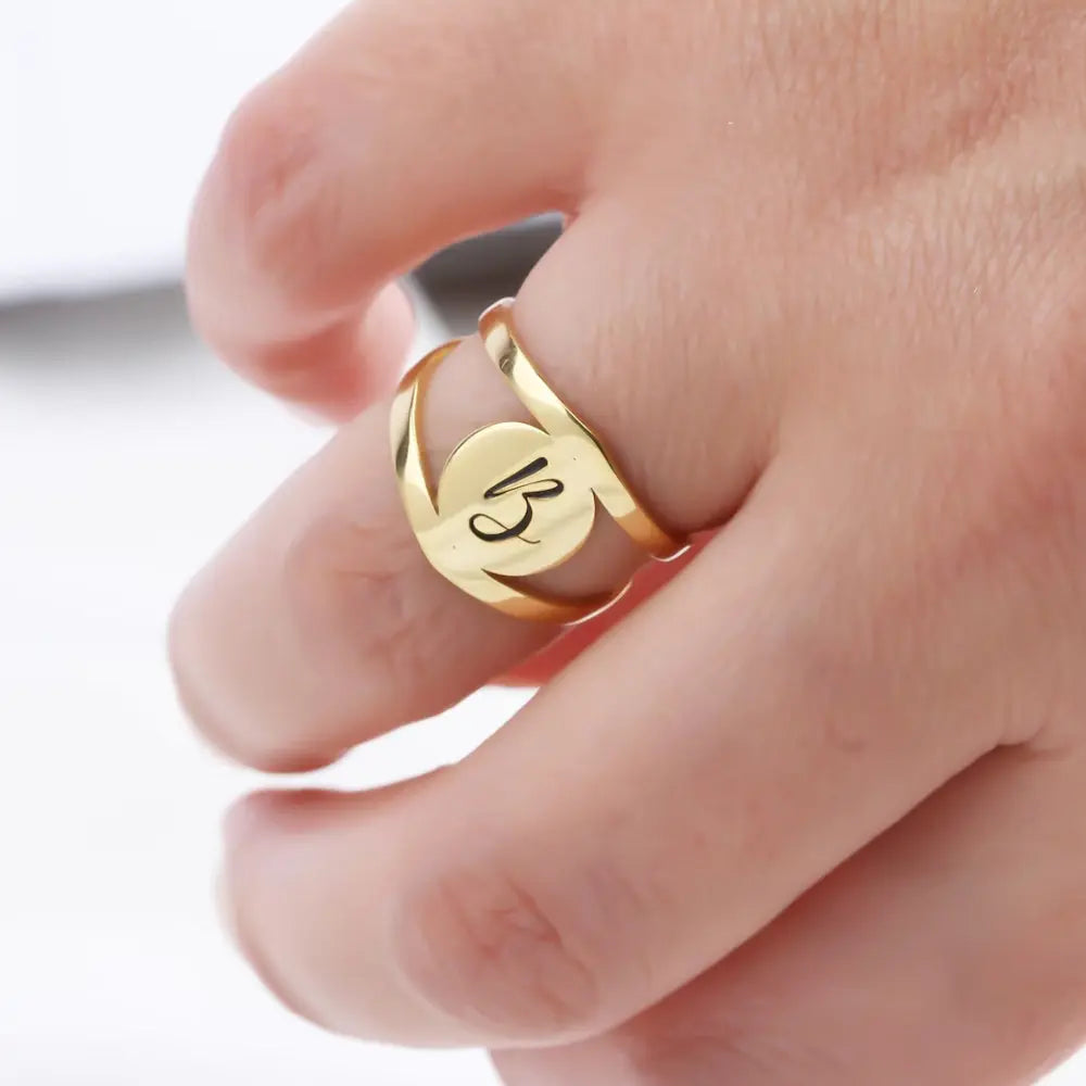 Bague initiale or