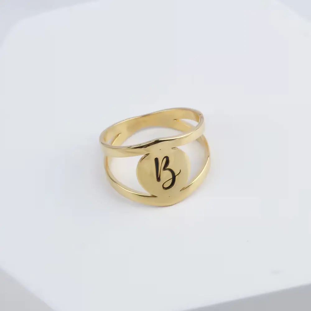 Bague initiale or