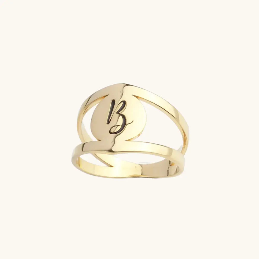 Bague initiale or