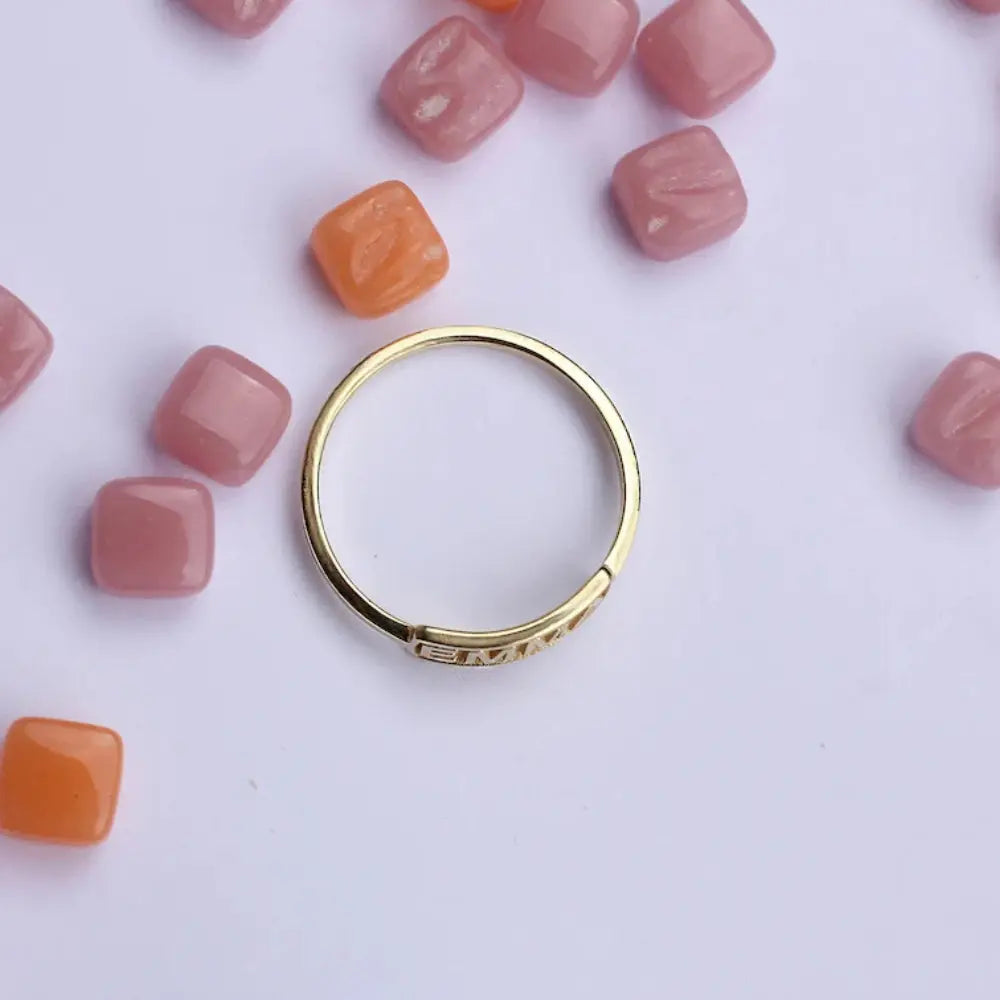 Bague nom gravé