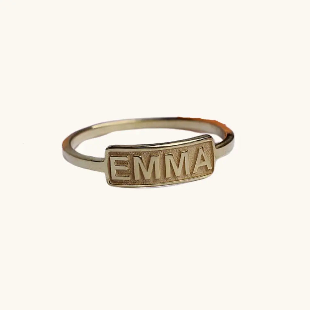 Bague nom gravé