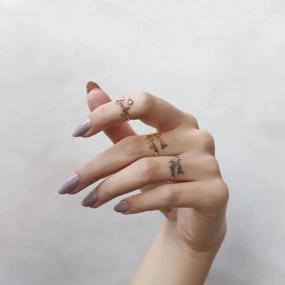 Bague prénom argent