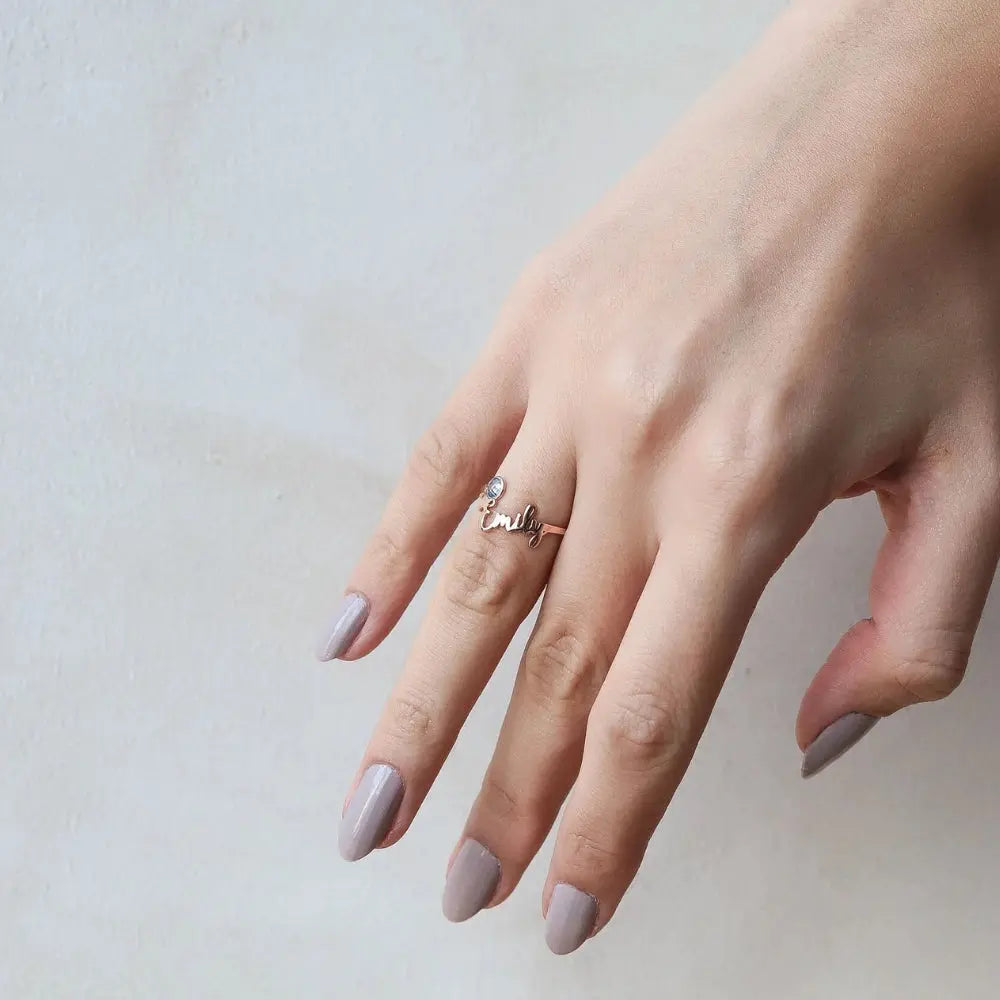 Bague prénom argent