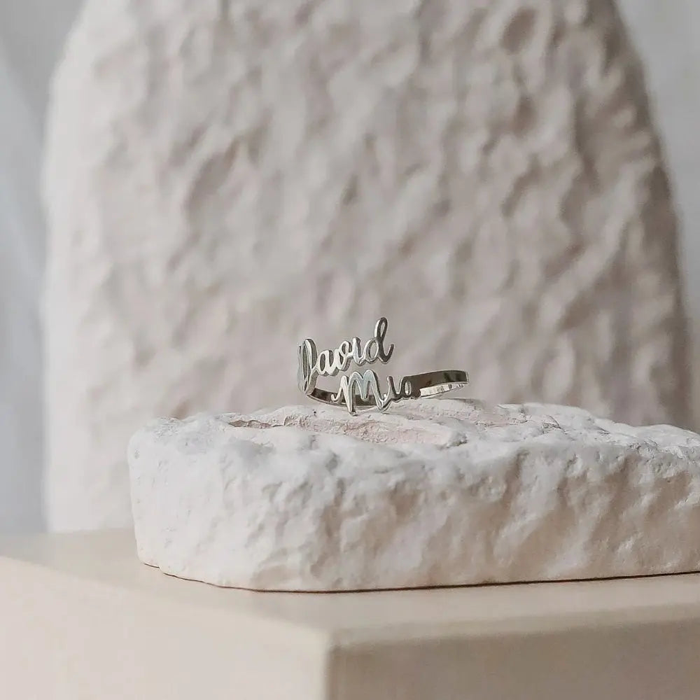 Bague prénom argent