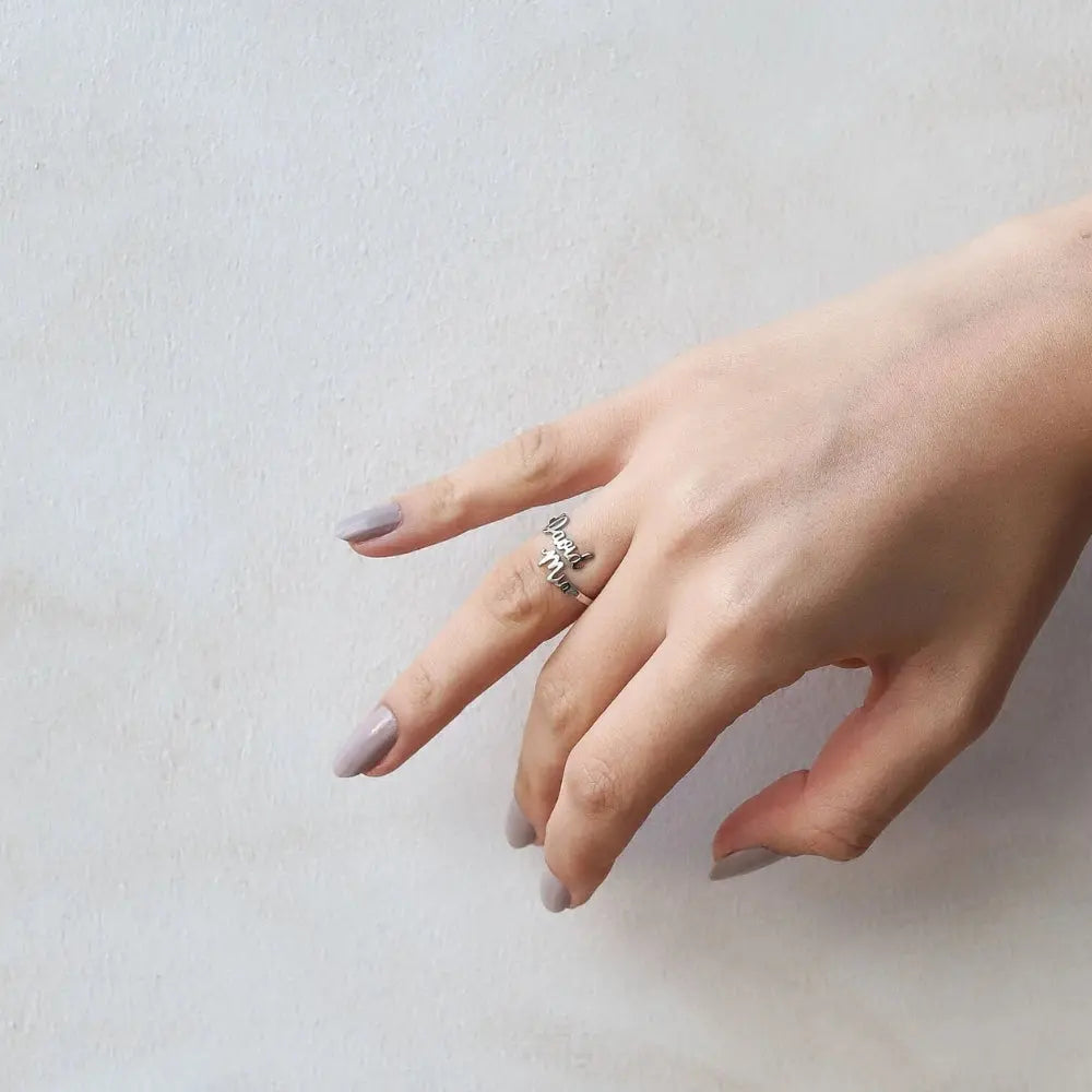 Bague prénom argent