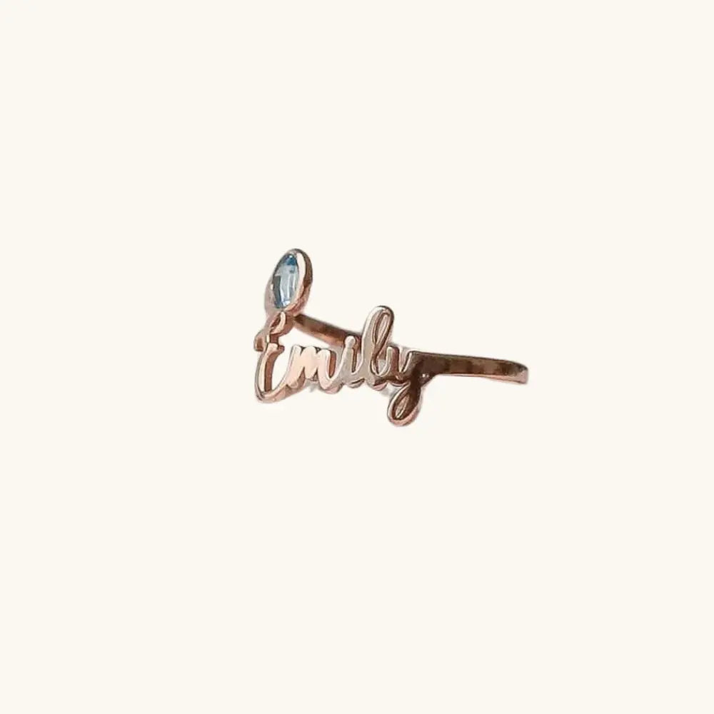 Bague prénom argent