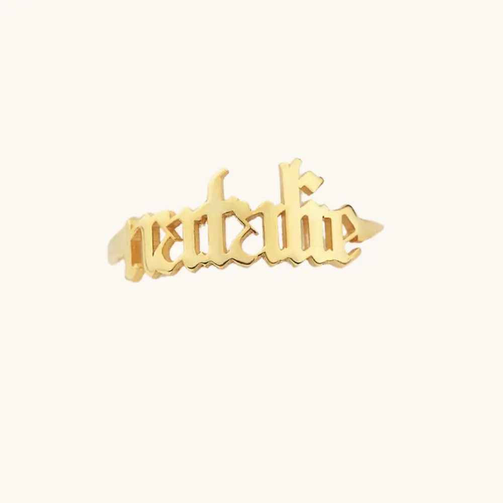 Bague prénom lettre anglaise
