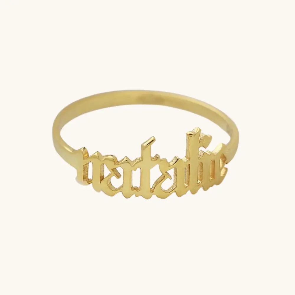 Bague prénom lettre anglaise