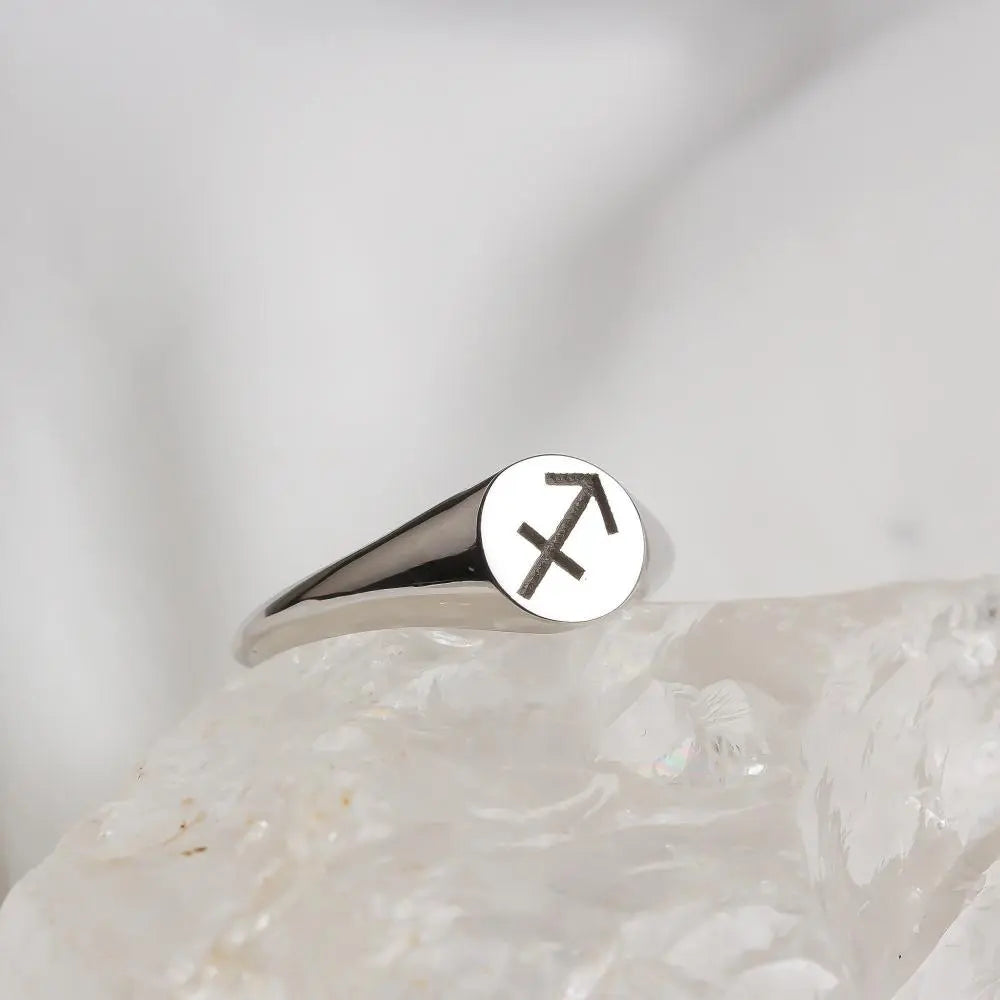 Bague zodiaque gravée