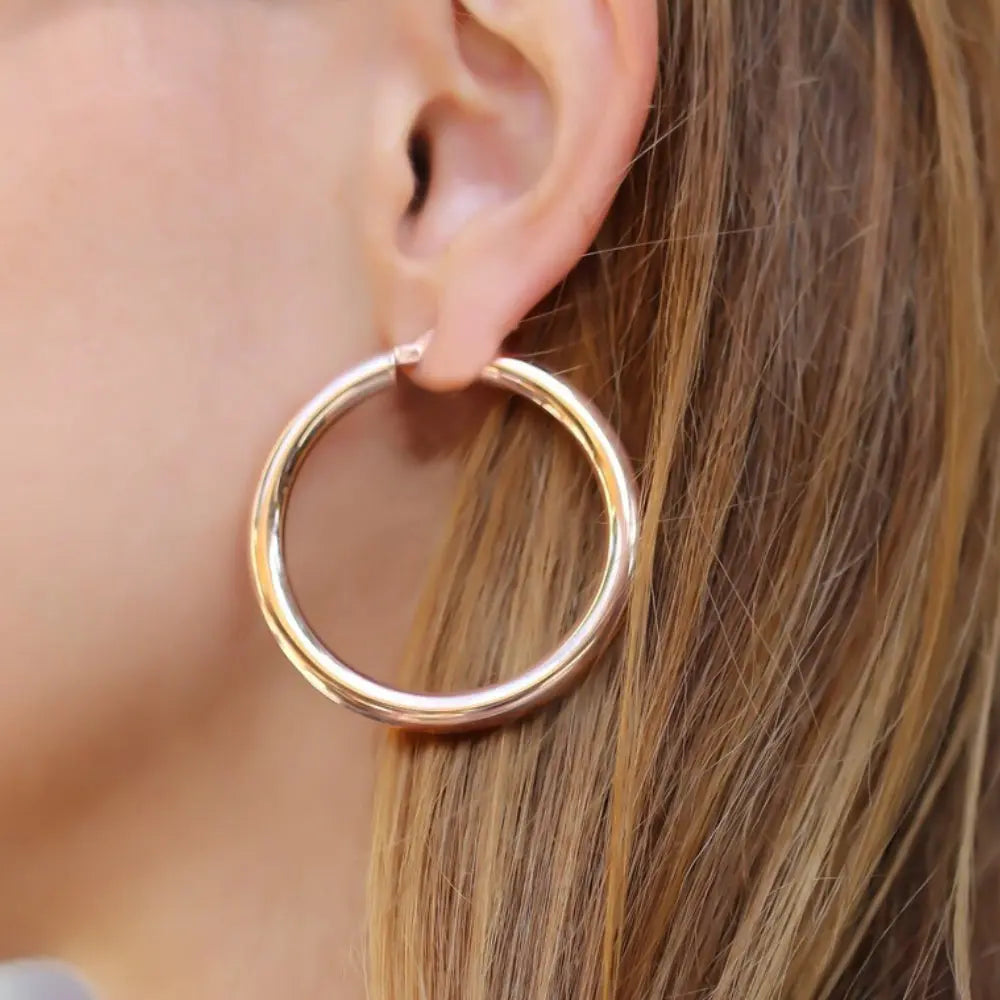 Boucles d'oreilles créoles épaisses