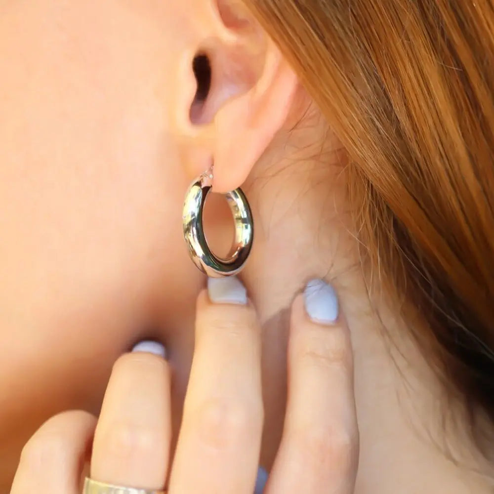 Boucles d'oreilles créoles épaisses