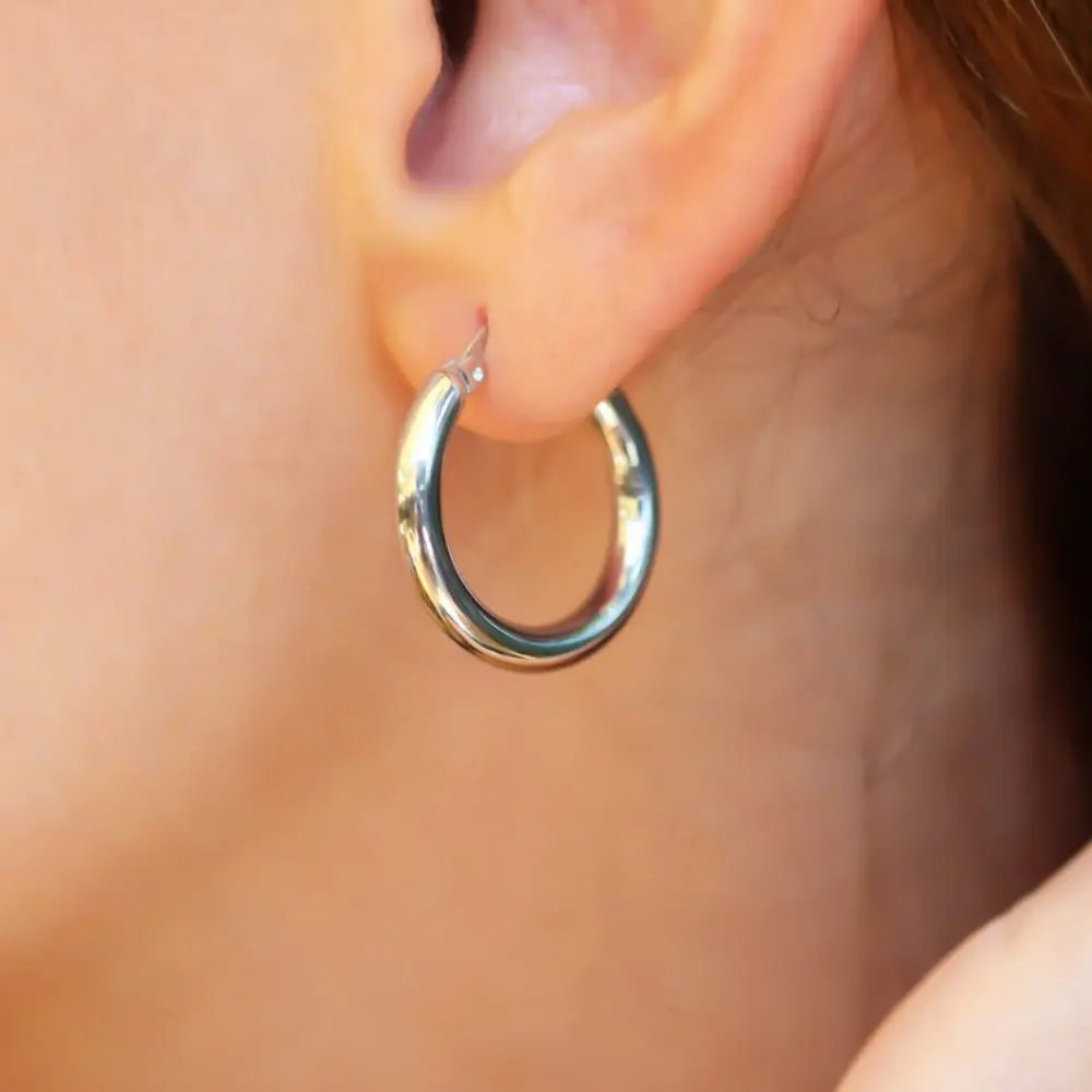 Boucles d'oreilles créoles brillantes