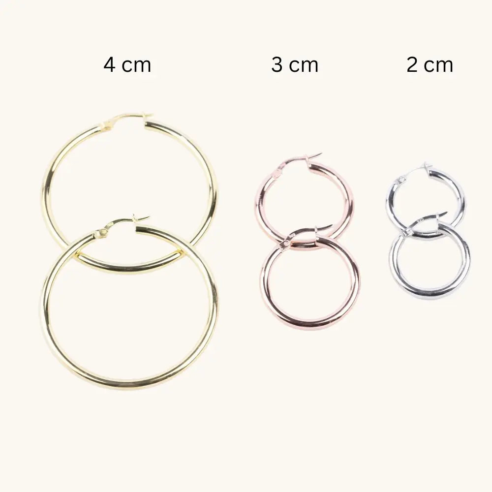 Boucles d'oreilles créoles brillantes