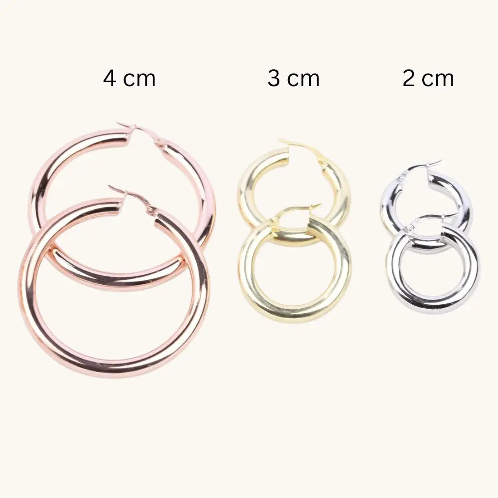 Boucles d'oreilles créoles épaisses