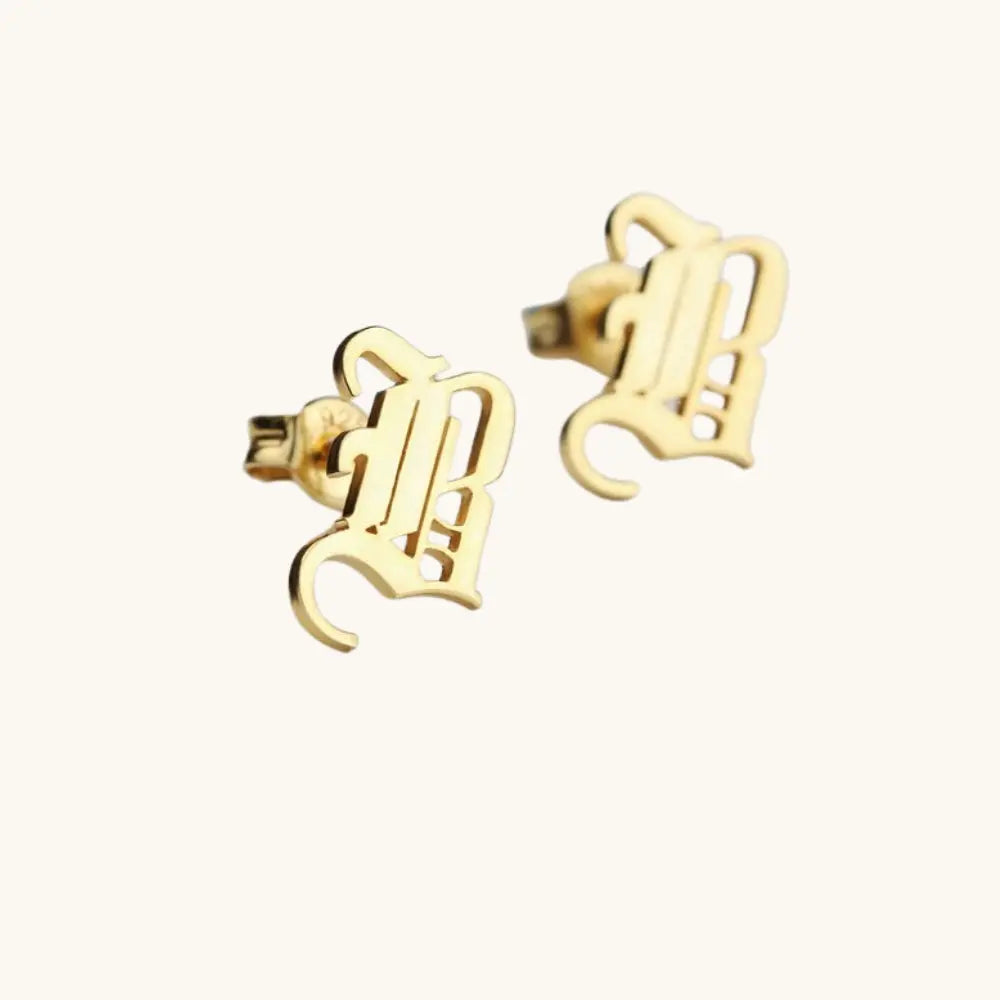 Boucles d'oreilles lettres anglaises