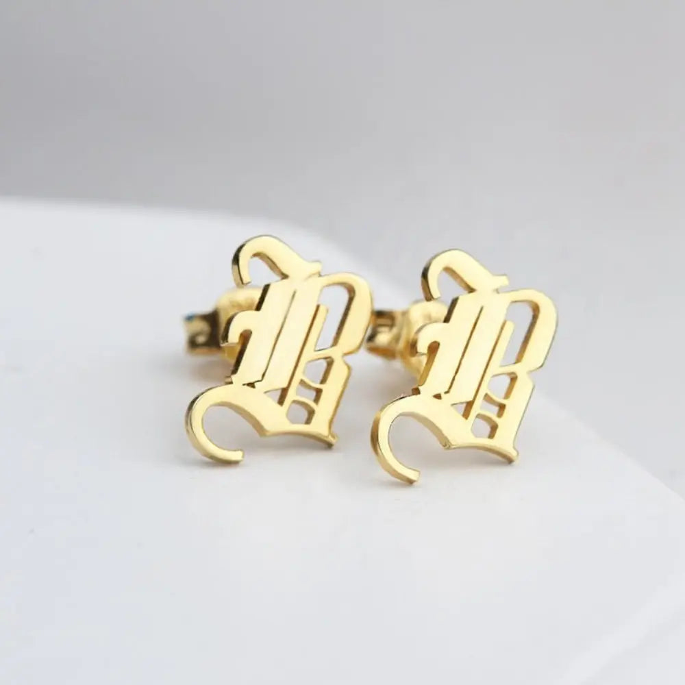 Boucles d'oreilles lettres anglaises
