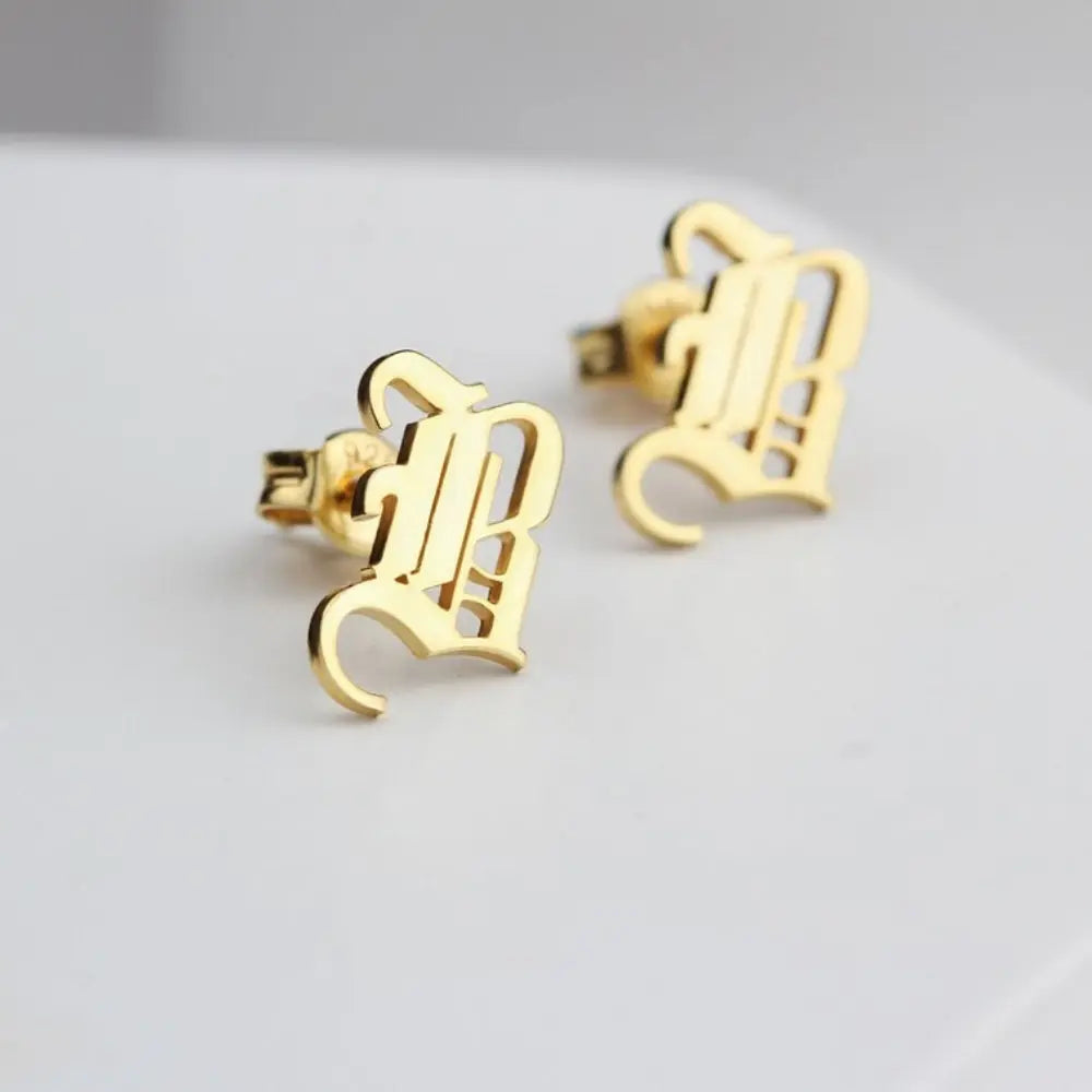Boucles d'oreilles lettres anglaises