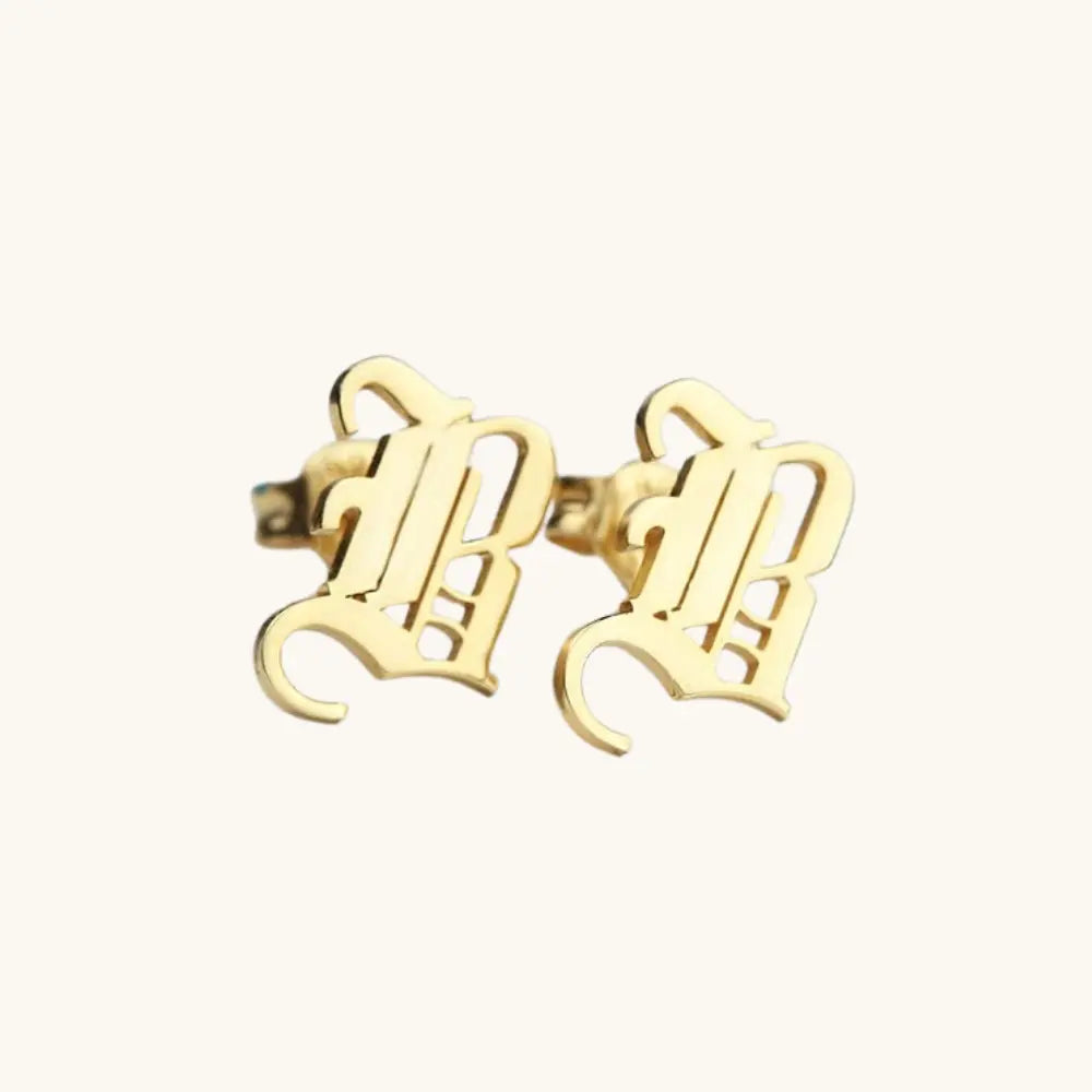 Boucles d'oreilles lettres anglaises