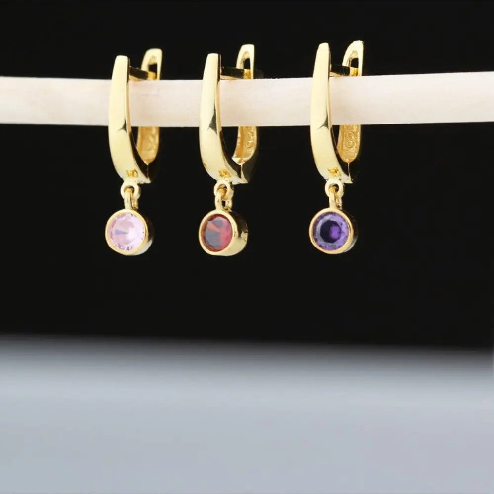 Boucles d'oreilles or avec pierre de naissance