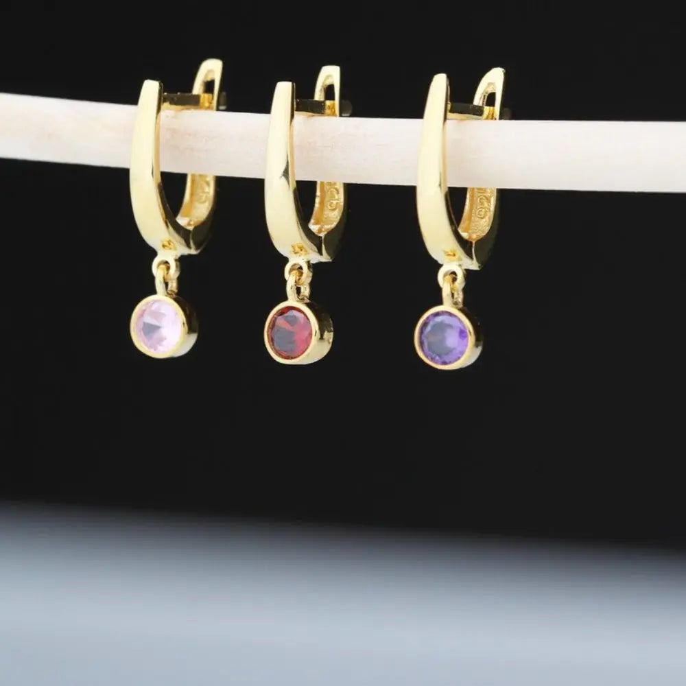 Boucles d'oreilles or avec pierre de naissance