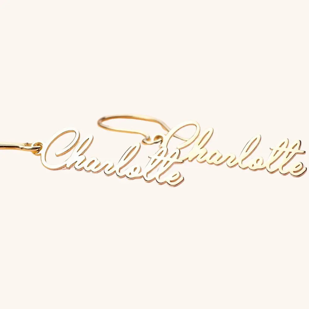 Boucles d'oreilles pendantes prénom