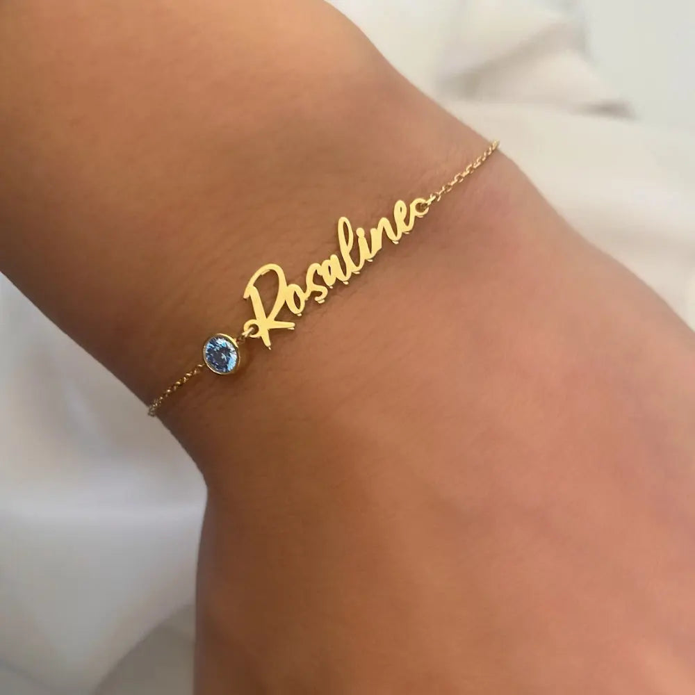 Bracelet prénom pierre