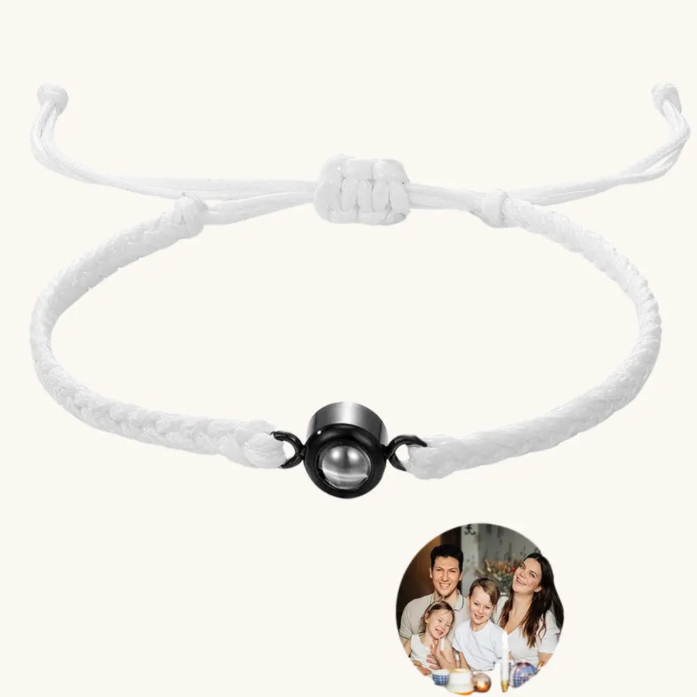Bracelet avec photo projection blanc