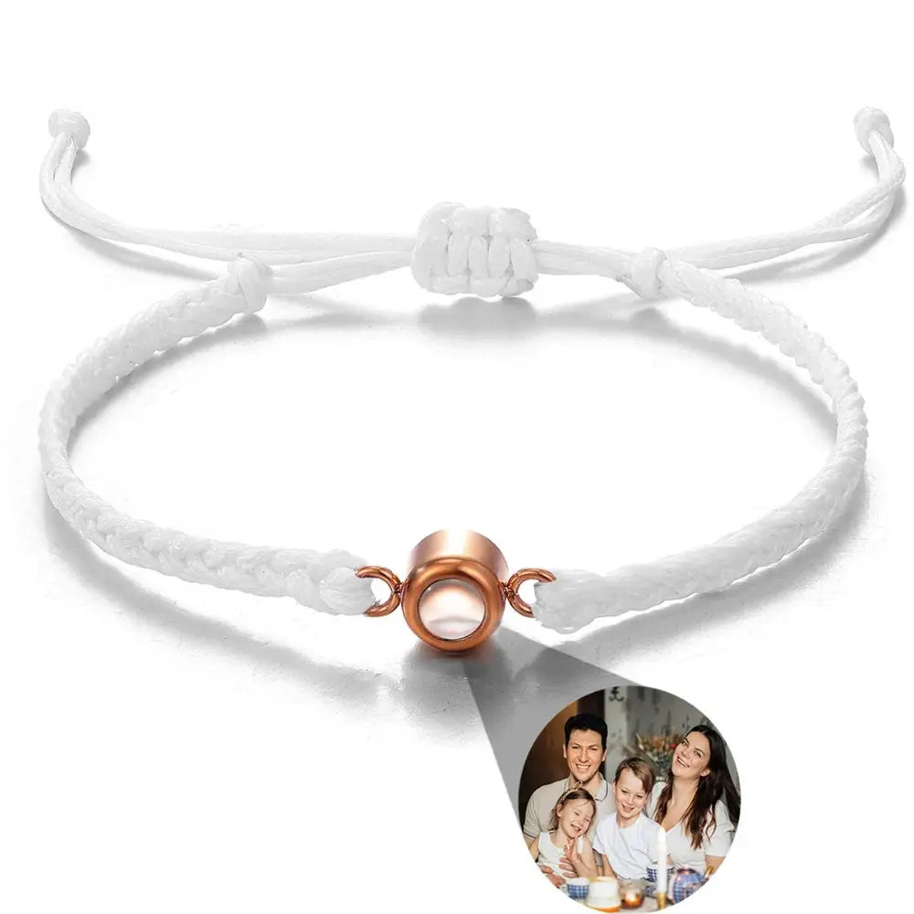 Bracelet avec photo projection blanc