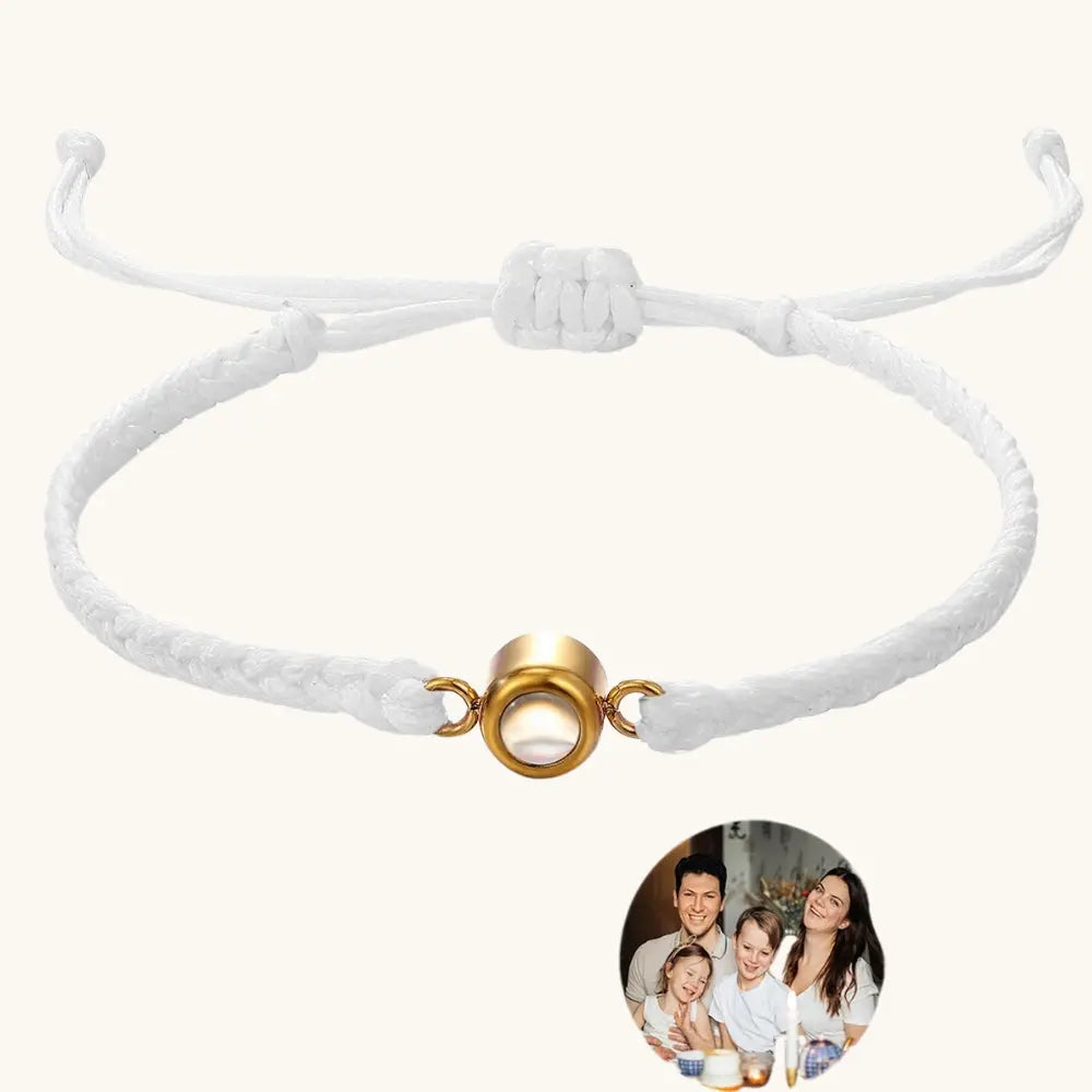 Bracelet avec photo projection blanc